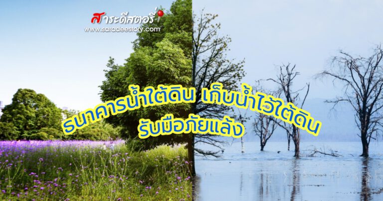 ธนาคารน้ำใต้ดิน เก็บน้ำไว้ใต้ดิน รับมือภัยแล้ง