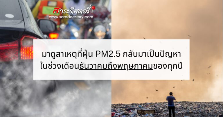 มาดูสาเหตุที่ฝุ่น PM2.5 กลับมาเป็นปัญหาในช่วงเดือนธันวาคมถึงพฤษภาคมของทุกปี