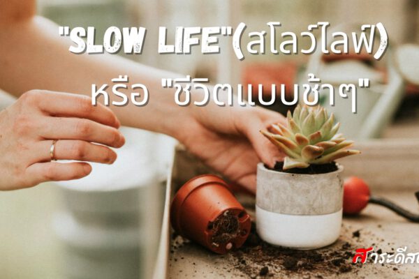 "Slow life"(สโลว์ไลฟ์) หรือ "ชีวิตแบบช้าๆ"