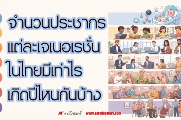 จำนวนประชากรแต่ละเจเนอเรชั่นในไทย